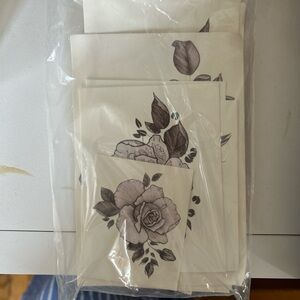 Temporary floral tattoos